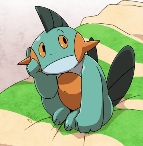 johnny-and-stuff-deactivated201: a Marshtomp - by marshtompKDmudkipz9 when will you evolve? When you meet the bae :3c