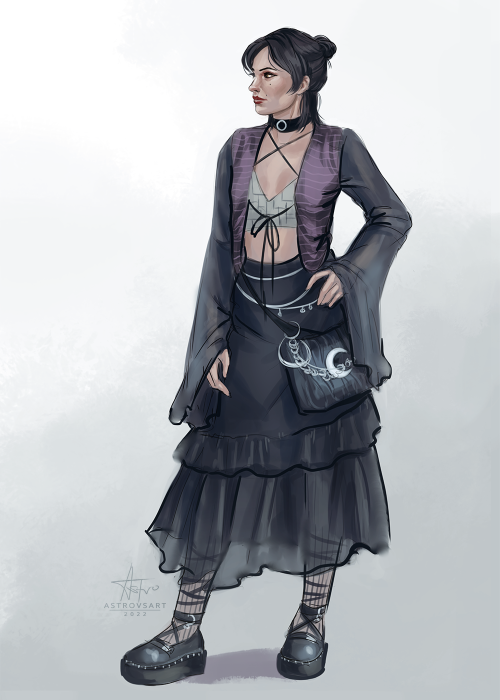 shadovvheart: so i found this cool outfit idea that screamed morrigan…