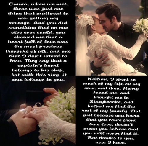 Captain Swan wedding vows.