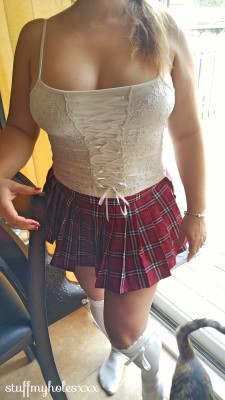 stuffmyholesxxx:  I put on my naughty schoolgirl