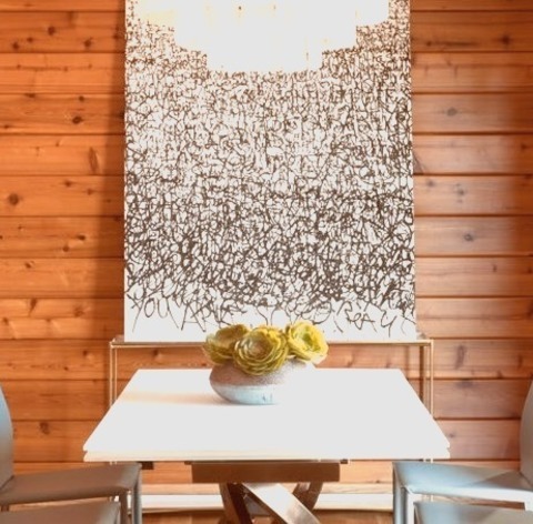 San Francisco Contemporary Dining RoomMid-sized Trendy Light Wood Floor And Wood Wall Enclosed Dining