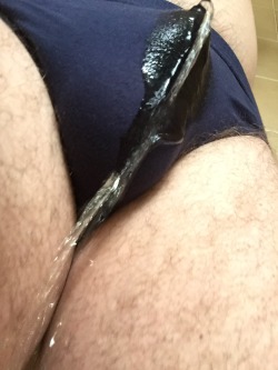 desperatepiss:  sabound2bfun:  Enjoying an underwear piss…  One of the most enjoyable things ever.