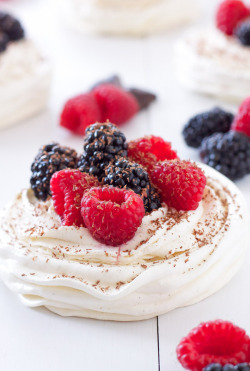 foodffs:  Berries and Cream Meringue NestsReally