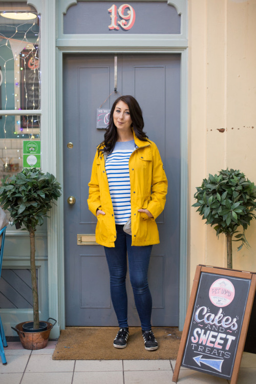 barbourpeople: We travelled to Newcastle city centre, where we bumped into Katie wearing her Barbour
