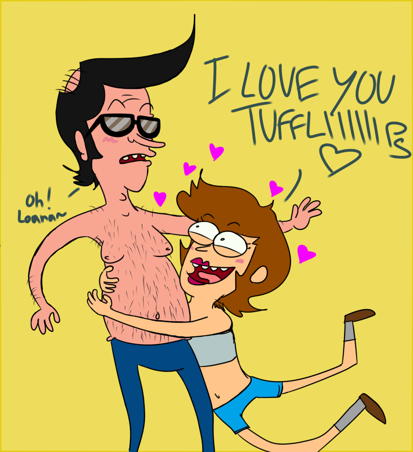 Girl loves herself some gross old cartoon dudes with elvis hair