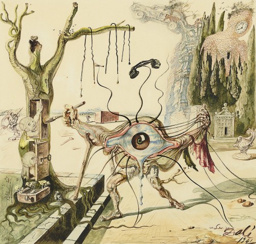 thunderstruck9:Salvador Dalí (Spanish, 1904-1989), L'oeil du peintre [The painter’s eye], 1941. Wate