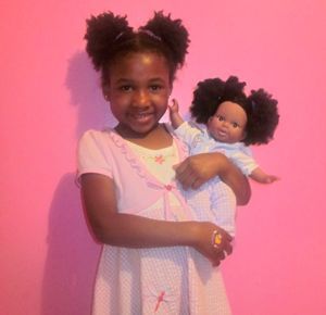 youngblackandvegan:  afrokinkilove:  Natural hair girls with their dolls. Let our