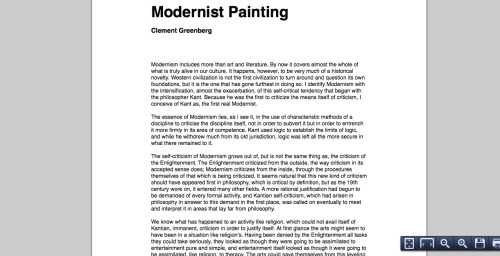 greenberg modernist painting