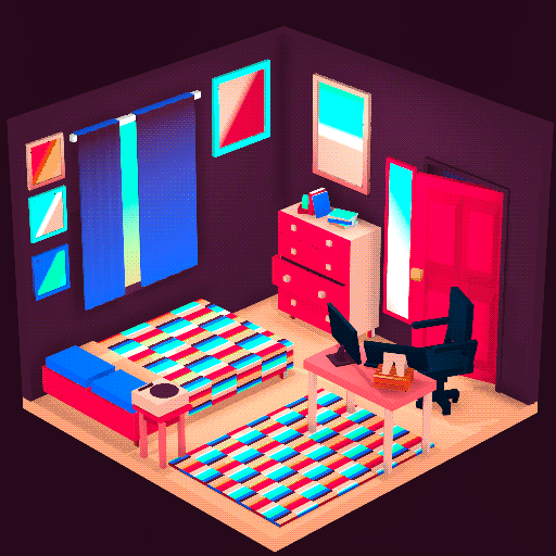 Inspired by my new room layout… but you know… SIGNIFICANTLY less clutter. 