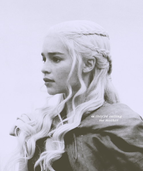 drragonstone:  “Mhysa!” they called. “Mhysa! MHYSA!” They were all smiling at her, reaching for her, kneeling before her. “Maela,” some called her while others cried “Aelalla” or “Qathei” or “Tato,” but whatever the tongue it all
