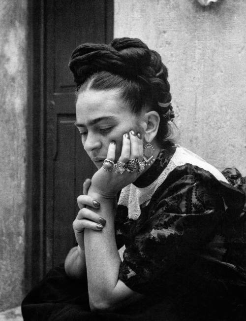 mangoestho:frida kahlo by lola alvarez bravo, 1944.“all this madness, if I asked it of you, i know, in your silence, there would be only confusion. i ask you for violence, in the nonsense, and you, you give me grace, your light and your warmth.