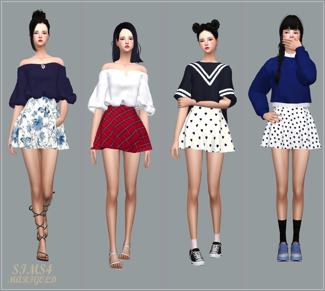 Моды симс 4 2024 год. Marigold SIMS 4. Одежда симс 4 в корейском стиле. Симс 4 костюмы женские. Korean Dress SIMS 4.