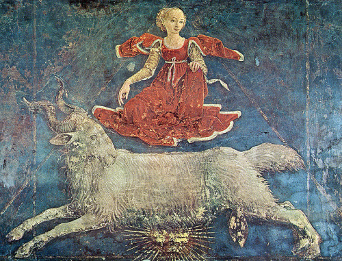 Allegory of March -Triumph of Minerva by Francesco del Cossa, 1476-1484