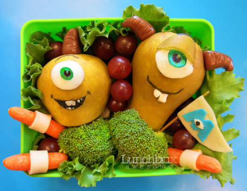 Summer Fun Bento: Terry and Terri, Monsters University Oozma Kappa brothers!