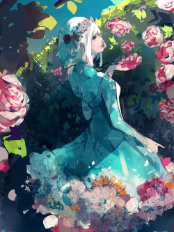 kyoukaraa:  Flowers result of my stream today, thanks to anyone who dropped by! 