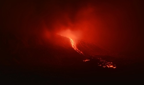 earth-land:    Europe’s most active volcano, Mount Etna   At 3,295 metres (10,810 feet), Etna is Europe’s tallest volcano and is located in Sicily. Etna is a composite volcano, like other dangerous volcano such as Mount St Helens and Mount Vesuvius.