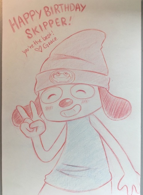 it was @12oclockcoffee‘s bday on tuesday!!! and boy do they love parappa, so i drew him as a gift ✨