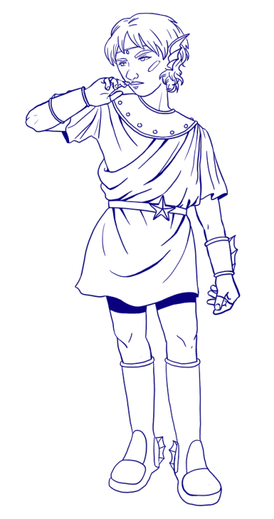 Here is my first try of character design on tablet!This suave sorcerer called Thaumas (or Lubé