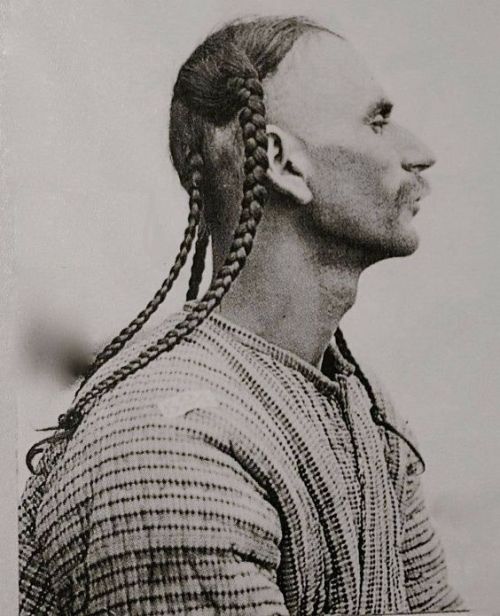 Kurdish man with braids