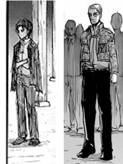 Stay, don't go — I'm sorry, but Erwin is 28cm taller than Levi....