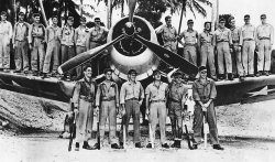 wwii-warbirds:    Boyington and crew of Black