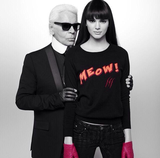 jenner-news:  karllagerfeld: “@kendalljenner is feline good in her #KARLLAGERFELD