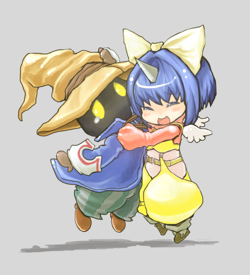 Vivi and Eiko fan art made by ふぉっきゅん, Final Fantasy IX