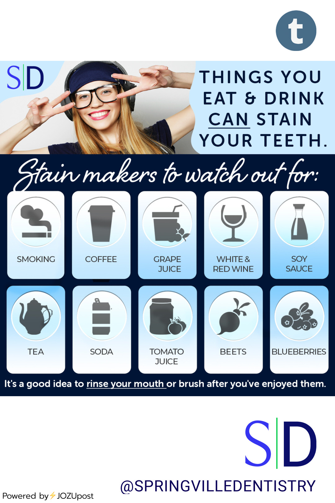 What you do after teeth whitening, especially within the first 48 hours after treatment, determines how well your results will last.
Get the most out of the in-office teeth whitening treatment:
1. Avoid drinking colored beverages
if you can’t live...