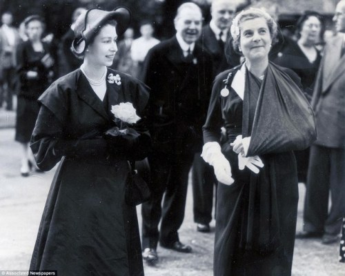 A young Queen visits the Chelsea Flower Show with The Marquise De Casa Valdes in 1952, just a year a