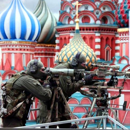 Members of the Russian Presidential Security Service, a subdivision of the Federal Protective S