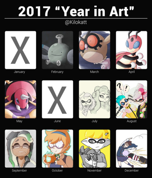 started the year with pokemon and ended with splatoon and LWAhere&rsquo;s to more trash art in 2018[