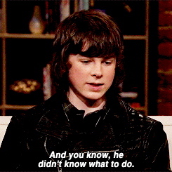 thewalkingcast: Chandler, what does Carl think when Michonne knocks his Dad out cold?