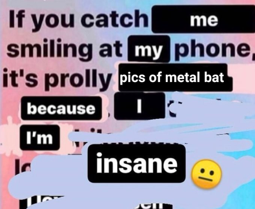 Have Some Metal Bat Memes Because I Have A Very Small Brain