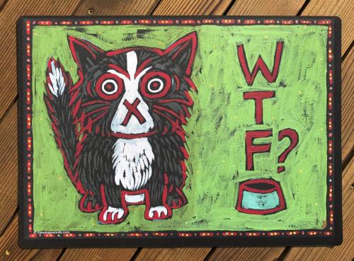 whirelez:Where’s The Food? (WTF) Cat Bowl Food Dish MatFor anyone who’s every had a bossy cat this m