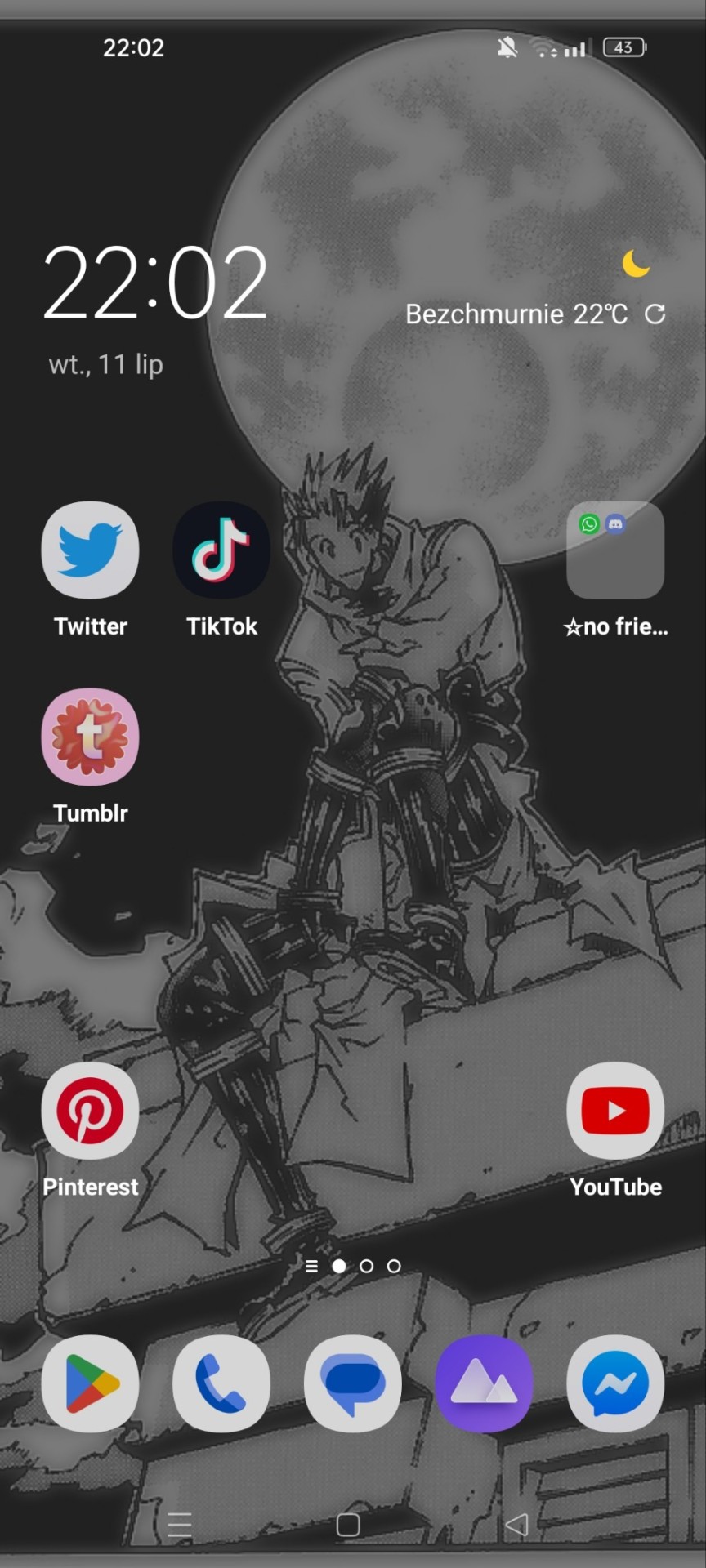 The Lock Screen Is A Drawing I Made Of Me And My Cousin ^^