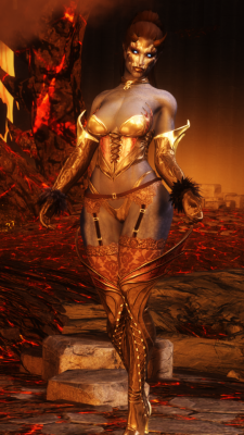 jowain92:  @allaboutkokoro made a UUNP conversion of the Tera Succubus Armor, ideal for Coldharbour Dremora and snow white vampires!