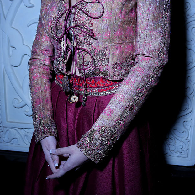 maccosmetics:  Backstage at Anju Modi, India Couture Week 