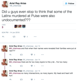 revolutionarykoolaid:  One of the most frustrating aspects of the mainstream conversation surrounding the tragedy at Pulse Orlando this past weekend is the erasure of Latinx/Afro-Latinx bodies from the story being painted. This is not simply an issue