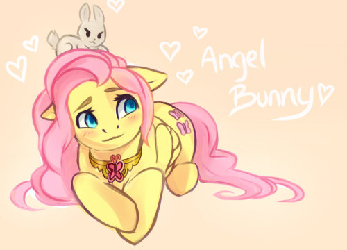 twilightsprinkle:  Angel Bunny by Fawnex  <3