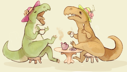 magpieandwhale:vmites:….tea rexes. Hahaha? Get it? Tea. Ha. I’m going to sleep.Ohmygosh, good mornin