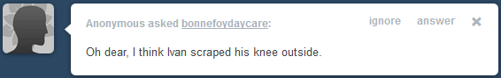 bonnefoydaycare:  He’ll be okay in a couple of minutes. 
