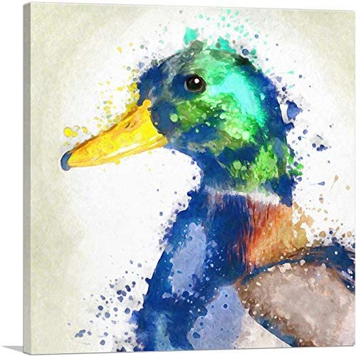 yestheartcollector:  ARTCANVAS Colorful Duck Painting Home Decor Canvas Art Print – 18″ 