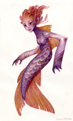 bifanoland:  A sketchbook painting of a Mermaid!