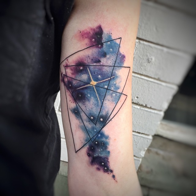 Space Geometric Tattoo Images