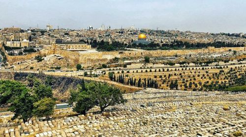 The Temple Mount, Jerusalem as seen from the Mount of Olives. #jerusalem #travel #MountOfOlives #Tem