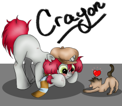 ask-crayon-the-homeless-artist:I’m not so great with hats but Crayon is too sweet to not draw. oh my gosh this is so cute, AND you drew Maxie!Thank you, I love his lil face and the heart above Macie and those dorky eyes and OH this whole thing is just