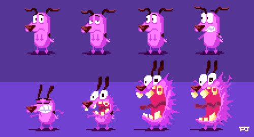 pixeljeff: Courage the Cowardly Dog - pixel animation“Stupid Dog!”