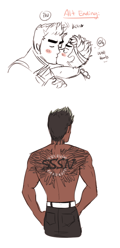 sage+nep comic and a back tattoo for sage i made up bc idek