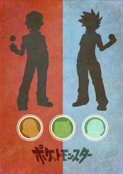 theomeganerd:  Pokemon Red &amp; Blue - Poster by Chris Minney