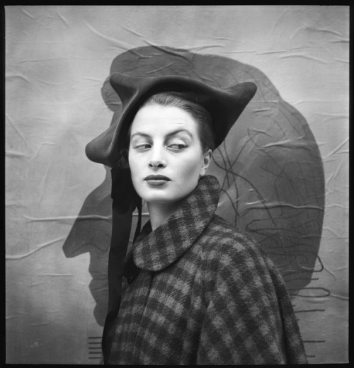 Capucine in a 1948 photo by Richard Avedon for Harper’s Bazaar, Paris, 1948